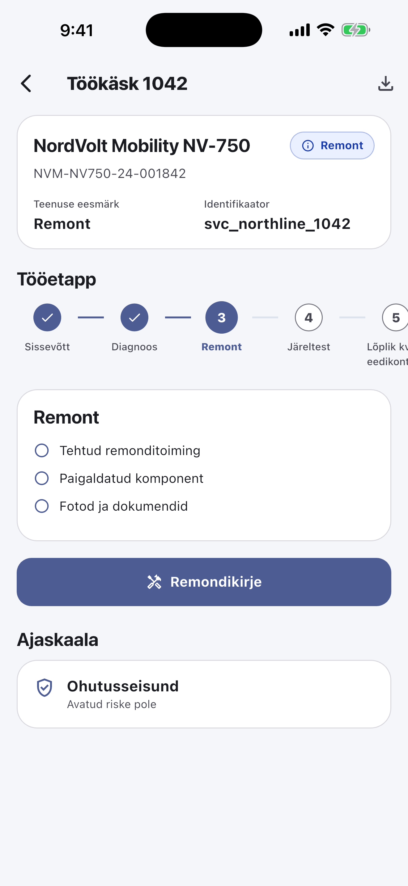 Akupassi tarkvara remonditöökodade jaoks — Parandage ja kontrollige kvaliteeti