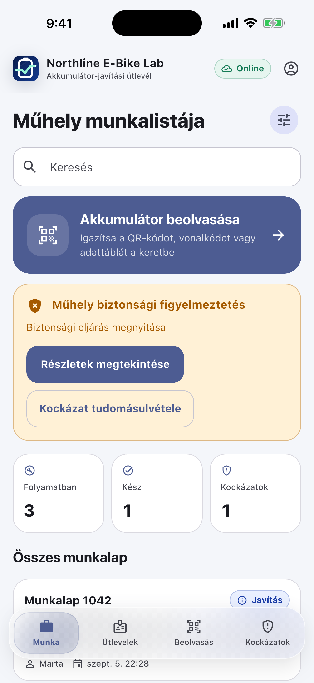 Battery Passport szoftver javítóműhelyekhez — Diagnosztizáljon és szerezzen jóváhagyást