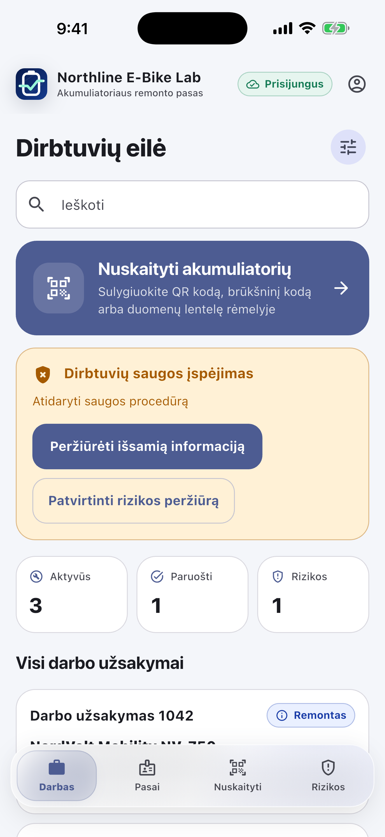 Baterijos paso programinė įranga remonto dirbtuvėms — Diagnozuokite ir gaukite patvirtinimą