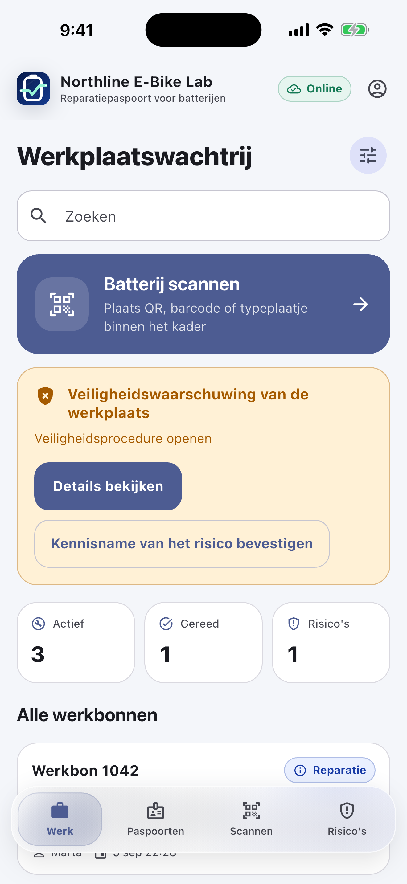 Batterijpaspoortsoftware voor reparatiewerkplaatsen — Diagnosticeren en offreren