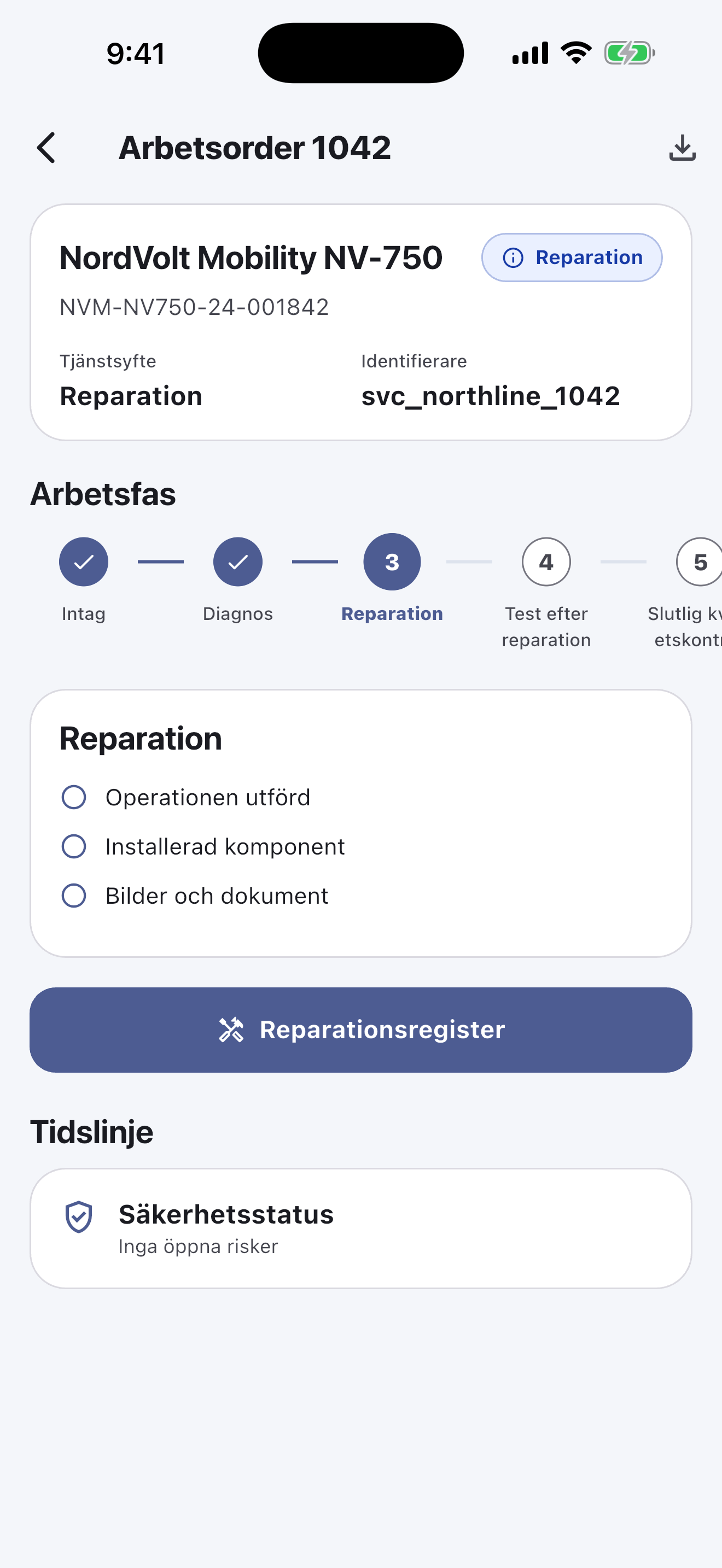 Batteripassprogramvara för reparationsverkstäder — Reparera och kontrollera kvaliteten